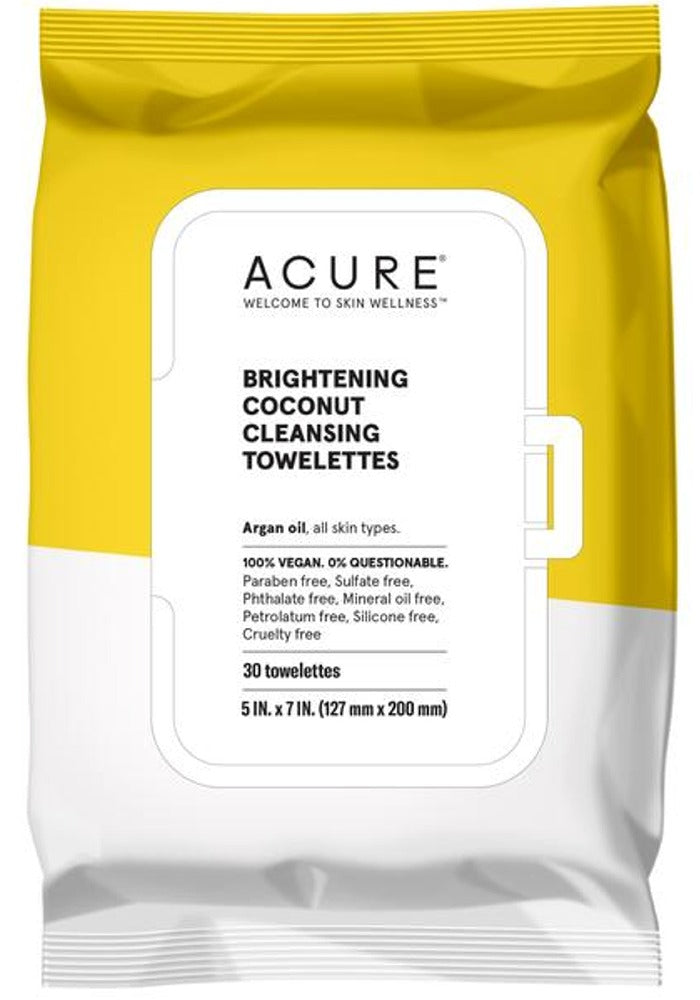ACURE Brightening Coconut Towelettes Tray (3-Pack)